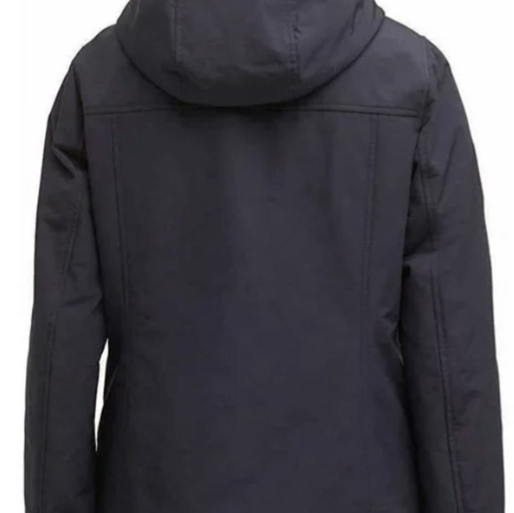 Tommy Hilfiger Heavyweight Softshell Navy Hooded Jacket SizeL Pre-owned Like New - Picture 4 of 6